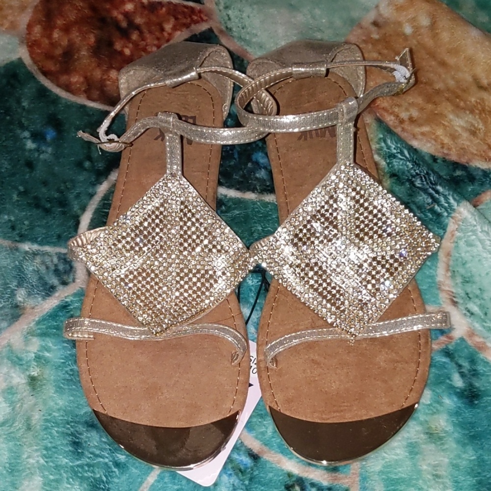 Muk Luks gold gladiator sandals